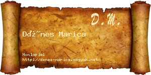 Dénes Marica névjegykártya
